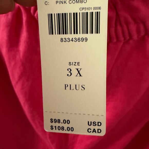 NWT $98 Anthropologie 3X Linen WideLeg Cropped Pants plus size - Picture 7 of 9